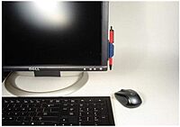 PenPal, LLC Rubber Pen/Pencil Holder by PenPal, LLC, *25 Pack,* black, dark grey, light green