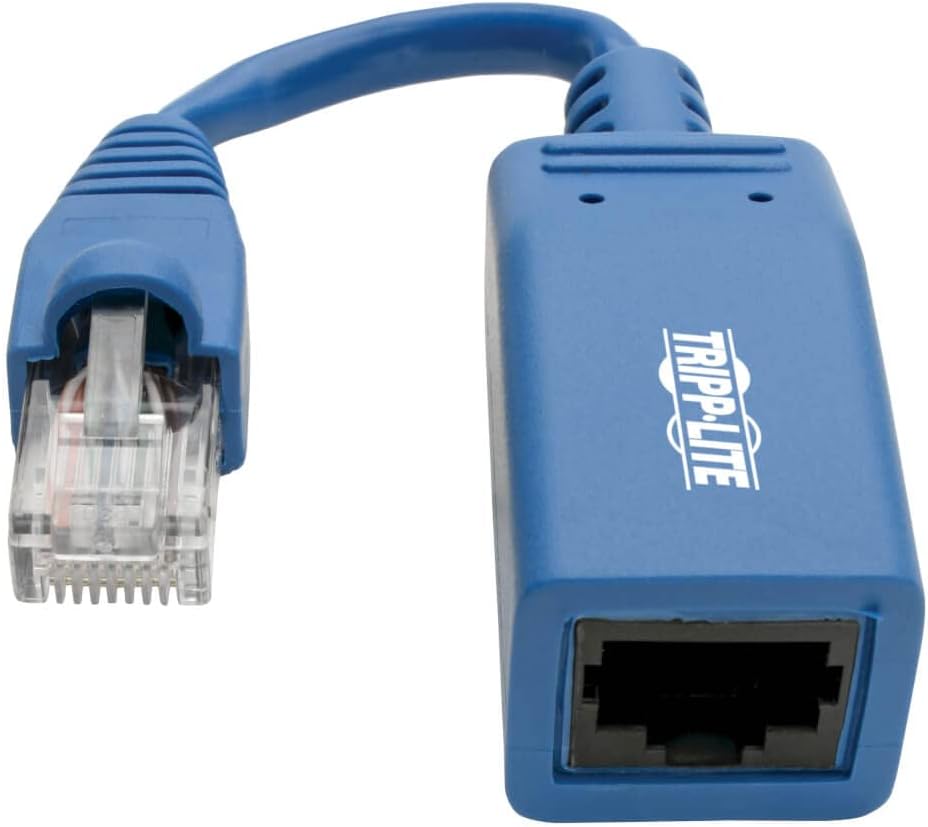 Cisco Console Rollover Cable Adapter (M/F) - RJ45 to RJ45, Blue, 5 in