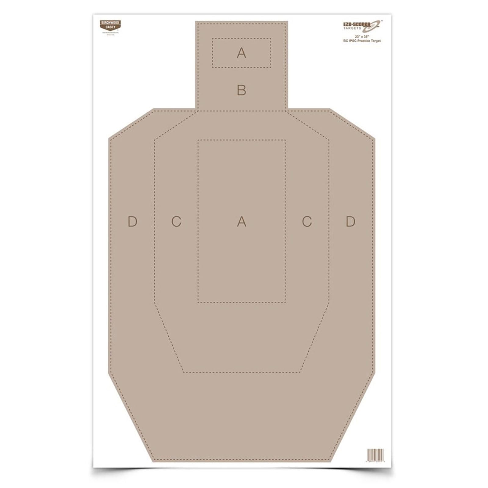 Birchwood Casey 23" x 35" Eze-Scorer IPSC Practice Paper Targets