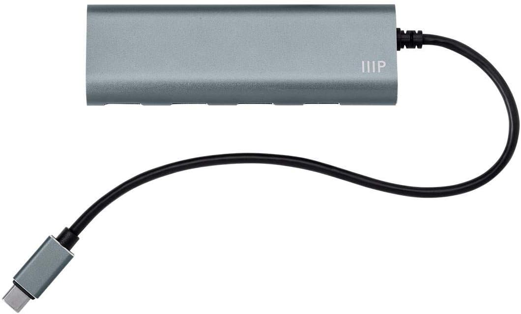 Monoprice 4 Port USB-C Hub - Aluminum, SuperSpeed Transfer Rates, Compatible With Apple MacBook, Google Chromebook & More