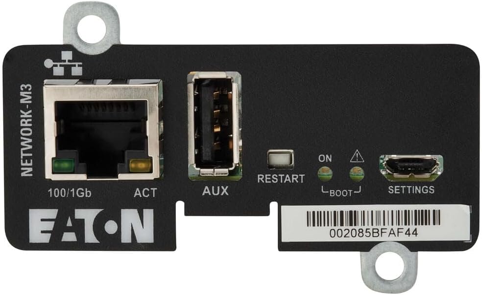 Eaton Cybersecure Gigabit Network-M3 Card for UPS and PDU, UL 2900-1 and IEC 62443-4-2 Certified Network Card