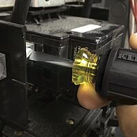 Klein Tools Stubby Screwdriver with Cushion-Grip Handle and 1-1/2-Inch Round Shank