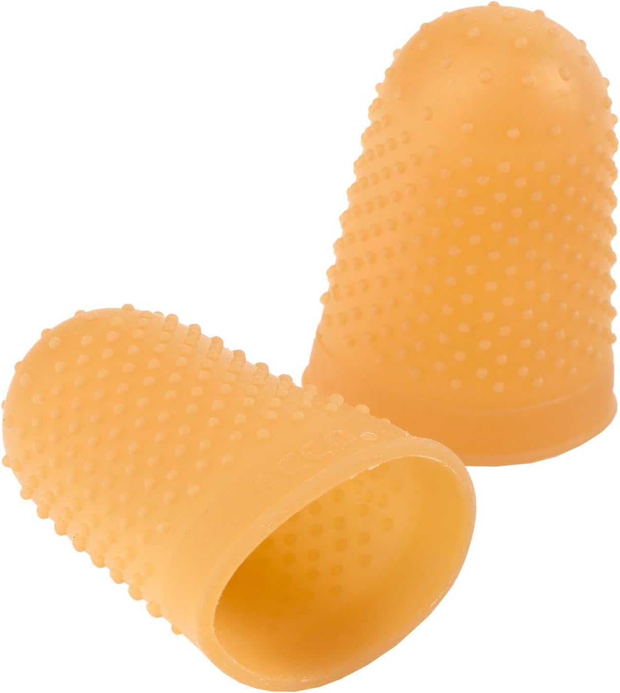 SWINGLINE Rubber Finger Tips, Amber, Box of 12