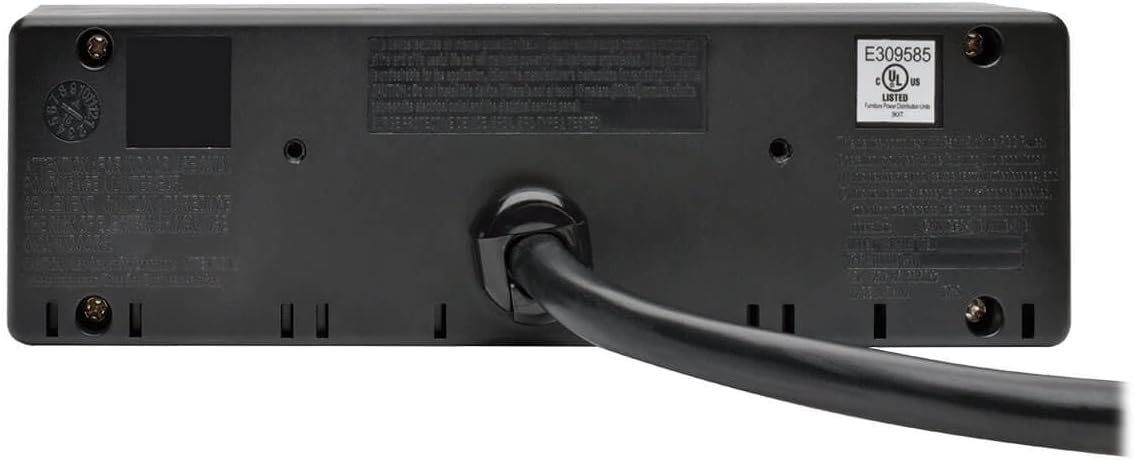 Tripp Lite 3 Outlet Surge Protector Power Strip with Mounting Brackets, 10ft Cord, 2 USB Charging Ports, & $20