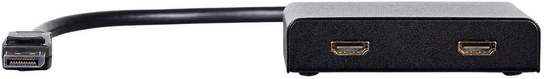 Monoprice 2-Port DisplayPort 1.2 to HDMI Multi-Stream Transport (MST) Hub, 4K@30Hz for 2 Displays, 21.6 Gbps Bandwidth