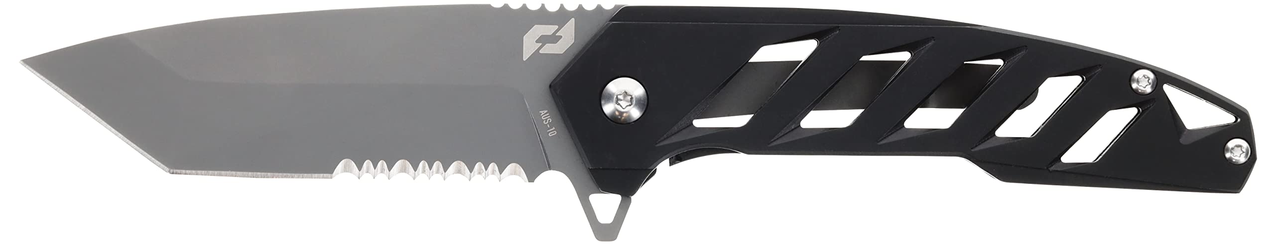 Schrade Delta Class Ventricle Tanto Folder 7in with 3in AUS-10 Steel Blade and Aluminum Handle for EDC