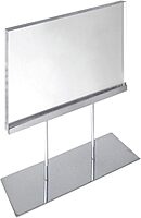 Azar Displays Elite Series Acrylic Block Sign Holder on Chrome Stand