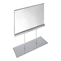 Azar Displays Elite Series Acrylic Block Sign Holder on Chrome Stand