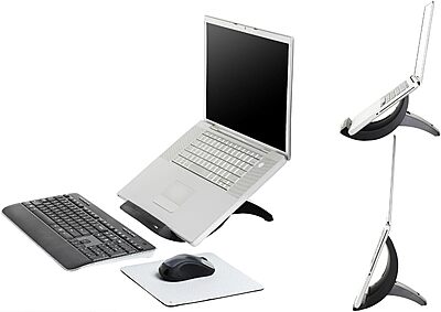 3M Laptop Stand, Raise Screen Height to Reduce Neck Strain, Vertical Design Allows You to Bring Screen Closer