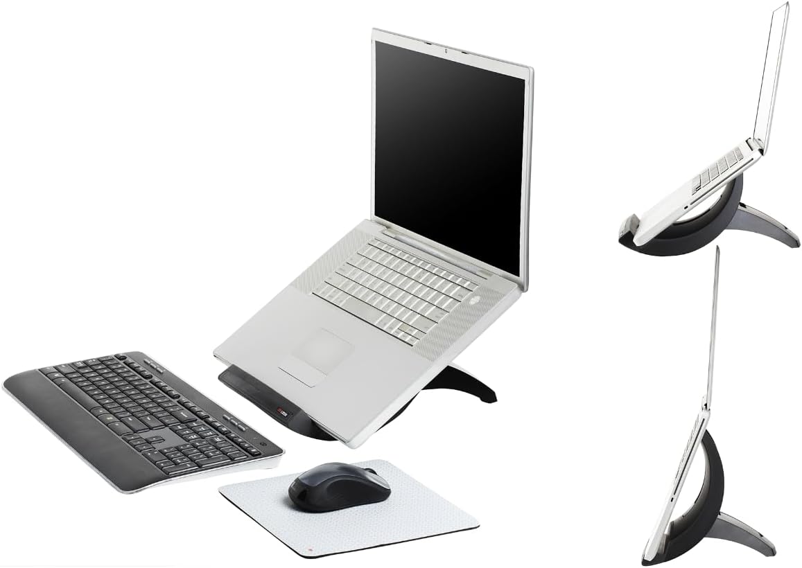 3M Laptop Stand, Raise Screen Height to Reduce Neck Strain, Vertical Design Allows You to Bring Screen Closer