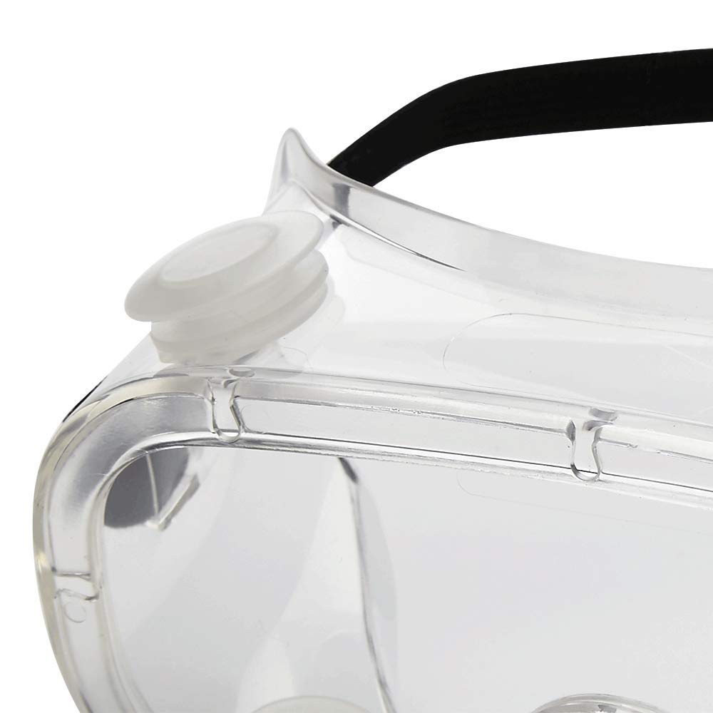 Sellstrom Flexible, Soft, Indirect Vent, Protective Safety Goggle, Clear Body, Uncoated, Clear Lens, Black Adjustable Strap