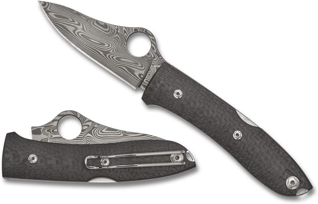Spyderco C255CFPD SpyOpera Carbon Fiber Damasteel-Thor Sprint