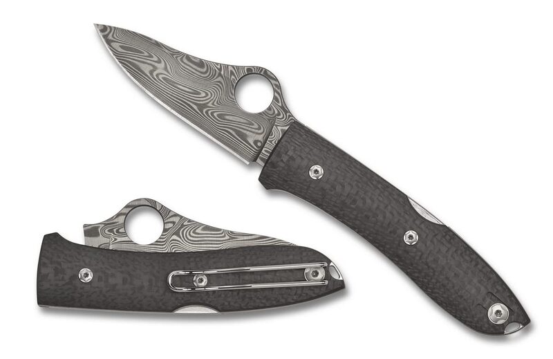 Spyderco C255CFPD SpyOpera Carbon Fiber Damasteel-Thor Sprint