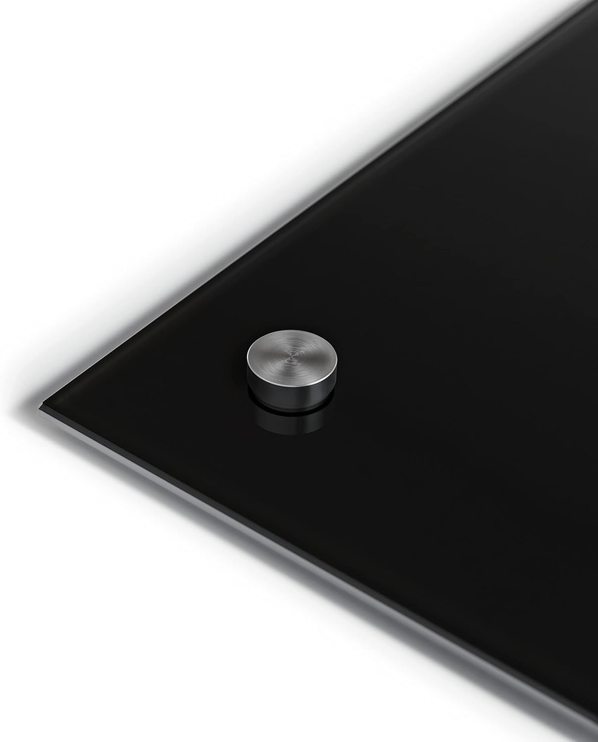 U Brands Non-Magnetic Glass Dry-Erase Board, 72in X 48in, Black Surface, Frameless, Actual Size 70in X 47in (173U00-01)