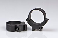 WARNE Maxima Scope Optic Rings - Fixed Matte Black