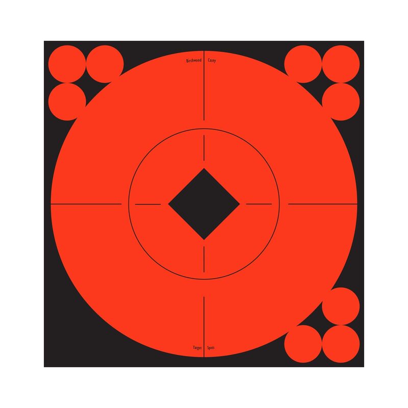 Birchwood Casey Target Spots Orange High-Contrast Self-Adhesive Bull's-Eye Paper Targets