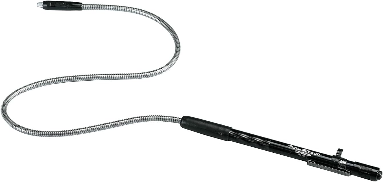Streamlight 65418 Stylus Long Reach 11-Lumen Pen Light with 3 AAAA Alkaline Batteries and Flexible 11.5-Inch Extension Cable