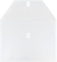 JAM PAPER Plastic Booklet Envelopes with Hook & Loop Closure - Pack of 12