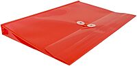 JAM PAPER Plastic Envelopes with Button & String Tie Closure - 12 Pack