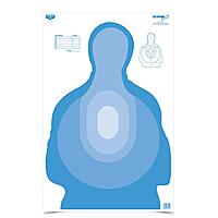 Birchwood Casey Eze-Scorer Transitional Blue Shoot-Up Brilliant White Paper Targets for Indoor and Outdoor Use, 100 Targets 23" x 35"
