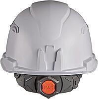 Klein Tools 60105 Hard Hat, Vented Cap Style, Padded Self-Wicking Odor-Resistant Sweatband, White