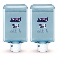 PURELL Antimicrobial Foaming Hand Soap Refill, For ES10 Dispensers, Fragrance-Free, 1,200 mL, 2/Carton