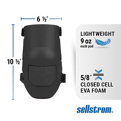Sellstrom KneePro Ultra Flex III Professional Knee Pads with Triple-Layer Foam, Hinged Design & Speed Clips