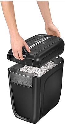 Fellowes 4606001 60Cs 10-Sheet Paper, Credit Card Shredder with Safety Features
