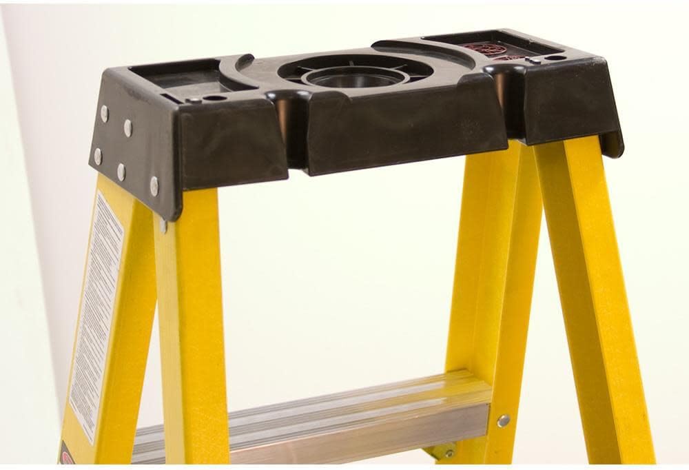 5 Step Fiberglass Foldable Step Ladder: Type IA 300 lb Capacity 6' Height