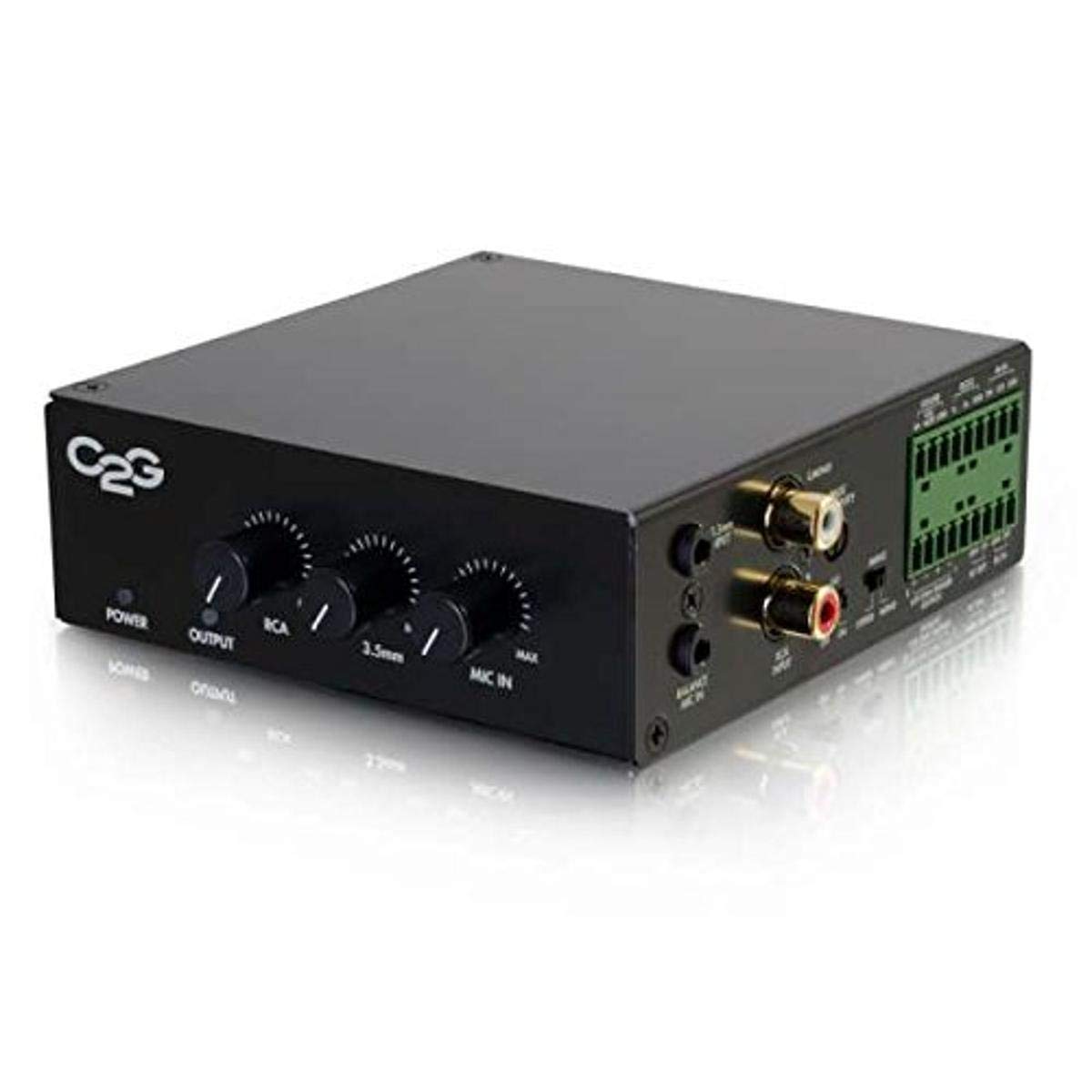 Legrand - C2G Audio Amplifier, Black Audio Component Amplifier, Plenum Rated, TAA Compliant Amp, 50W Amplifier, 1 Count