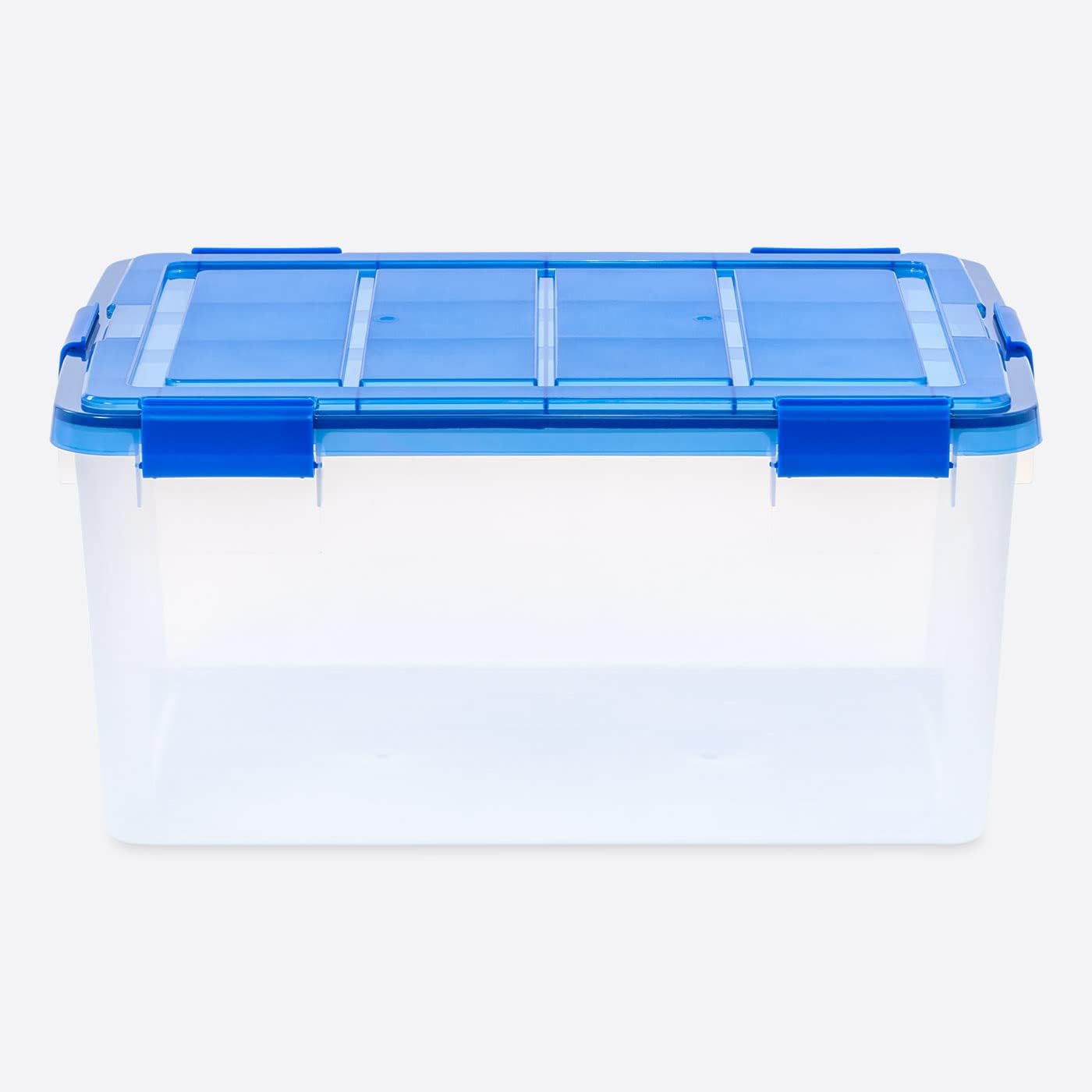 Iris Ultimate Weatherpro Storage Boxes, 23-5/8inL x 20-1/16inW x 16-3/16inH, 60 Qt, Clear, Set Of 4 Boxes