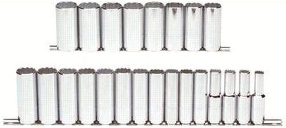 PROTO 23-Piece Deep Metric Socket Set 1/2" Drive (10-32 mm)