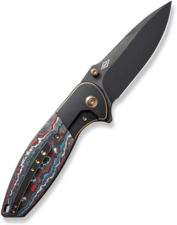 WE Knives Nitro OG 23035-4 Titanium Nebula Fat Carbon 20CV Steel Pocket Knife