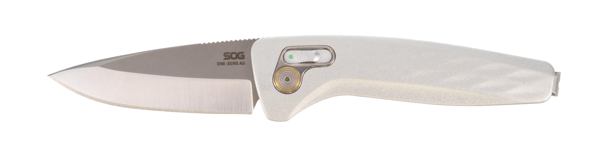 SOG ONE ZERO AU / 3.1" DROP POINT BLADE/BOX/SILVER + CHROME