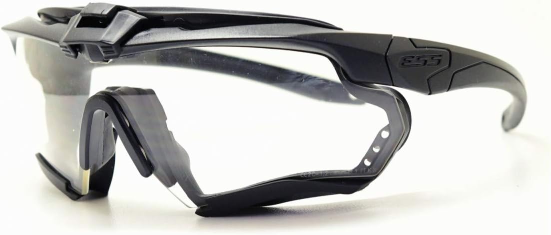 Oakley Ess Sunglasses Matte Black Frame, Clear Lenses, 40MM