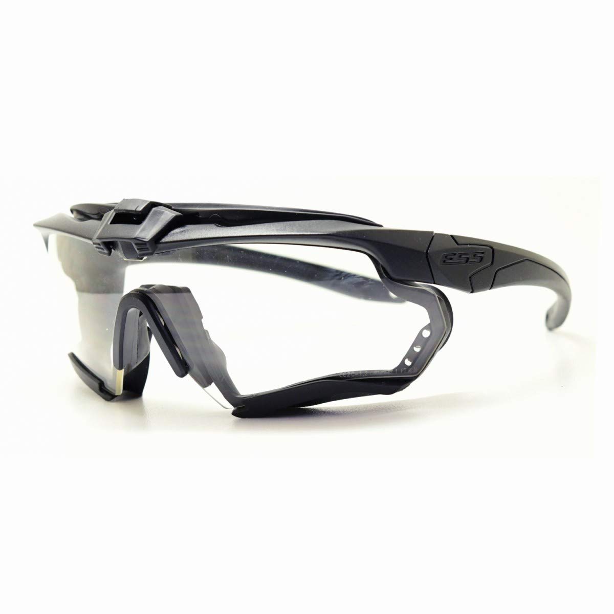 Oakley Ess Sunglasses Matte Black Frame, Clear Lenses, 40MM