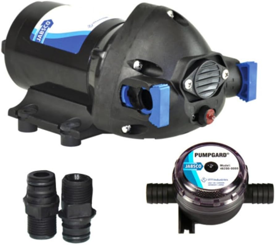 Jabsco Par-Max Shower Drain/General Purpose Pump - 3.5GPM-25psi-12VDC w/Strainer