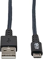 Tripp Lite Heavy Duty USB-A To USB Micro-B Charging Sync Cable, 6in, Gray