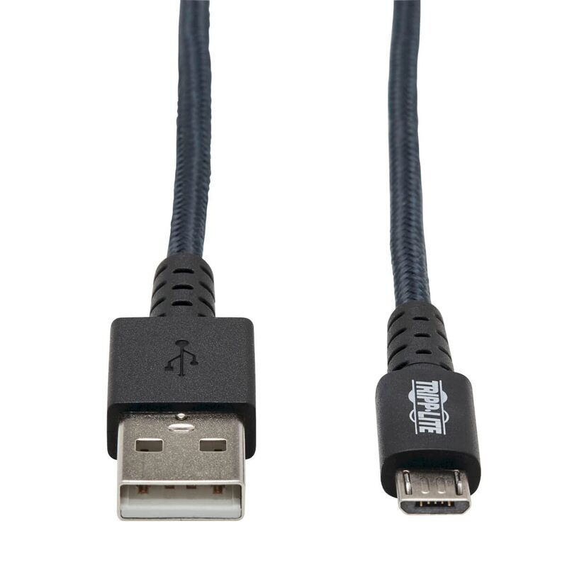 Tripp Lite Heavy Duty USB-A To USB Micro-B Charging Sync Cable, 6in, Gray