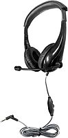 Hamilton Buhl Motiv8 Mid-Sized Headset With Gooseneck Mic And In-line Volume Control - Stereo - Wired - M8BK2