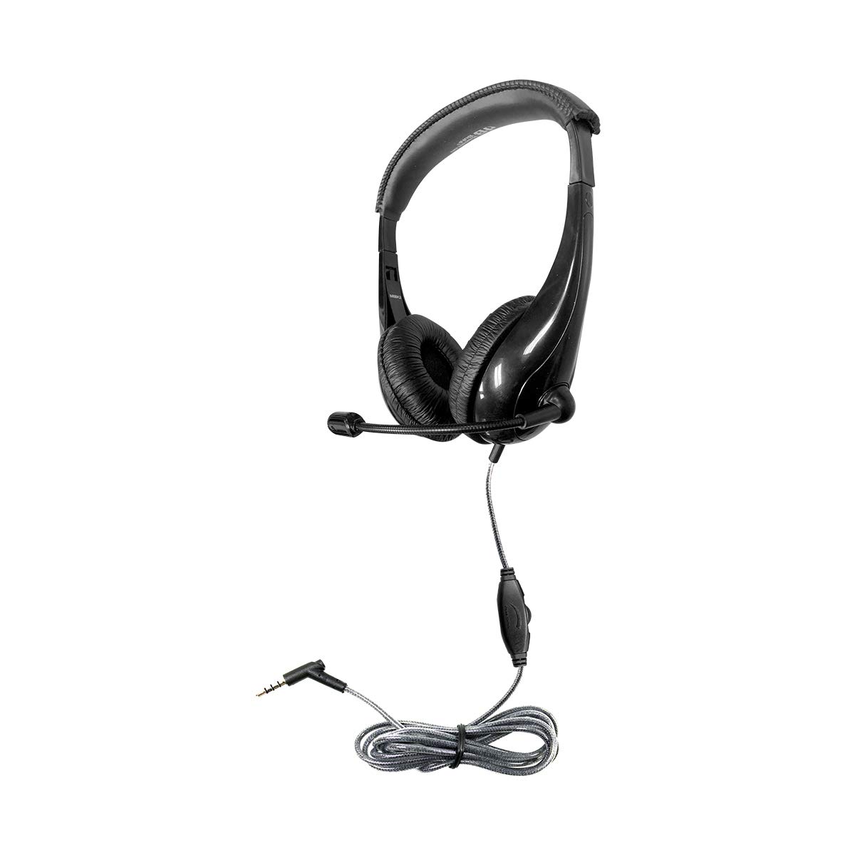 Hamilton Buhl Motiv8 Mid-Sized Headset With Gooseneck Mic And In-line Volume Control - Stereo - Wired - M8BK2