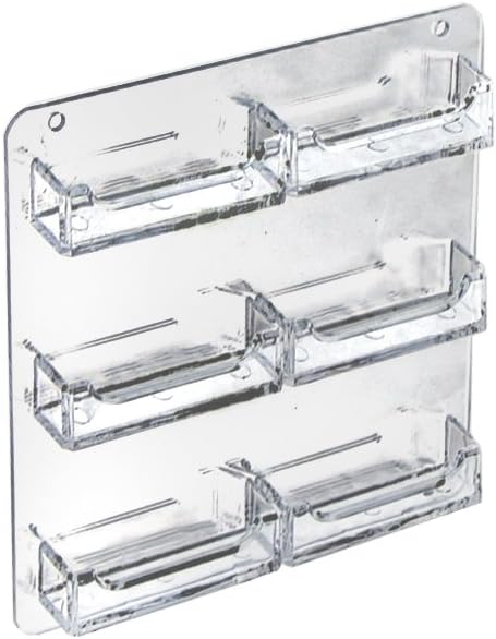 Azar Displays Business And Gift Card Holders, Wall Mount, Clear, Pack Of 2