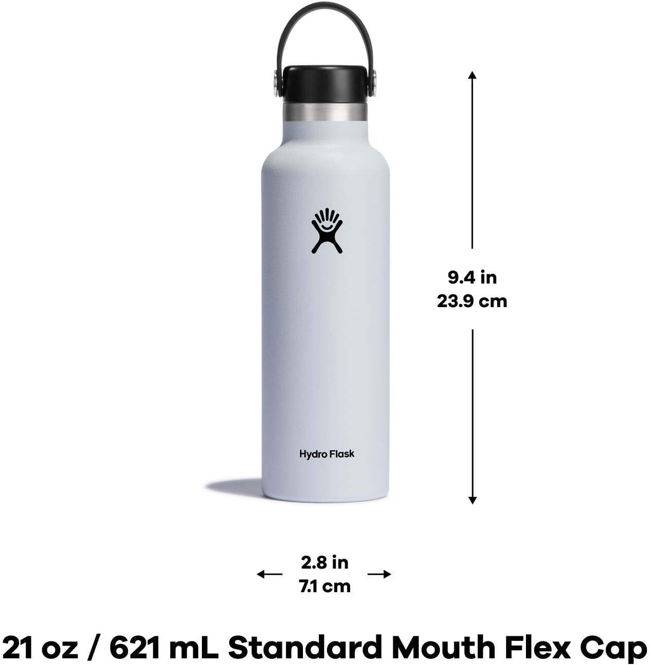 HYDRO FLASK Standard Mouth Insulated Stainless Steel Water Bottle with Flex Cap