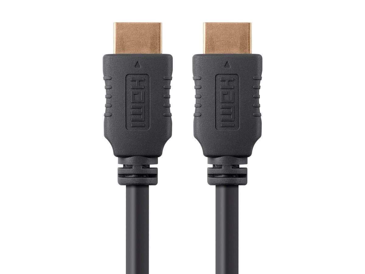 Monoprice 4K High Speed HDMI Cable - HDMI 2.0, 4K@60Hz, HDR, HDR10, Dolby Vision, 18Gbps, YUV 4:4:4, 28AWG - 4 Feet, Black