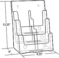 AZAR DISPLAYS Clear Slanted Countertop Display Holders