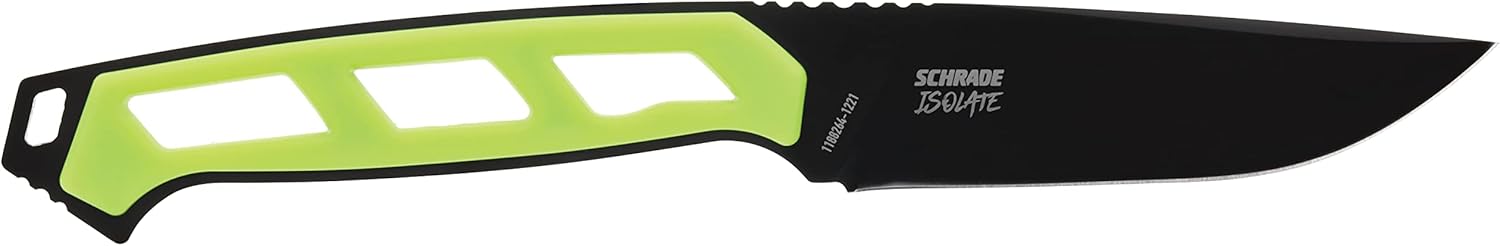 Schrade Delta Class Isolate Drop Point Fixed Blade 8.5in with 4in AUS-10 Steel and Non-Slip Grip for Hunting