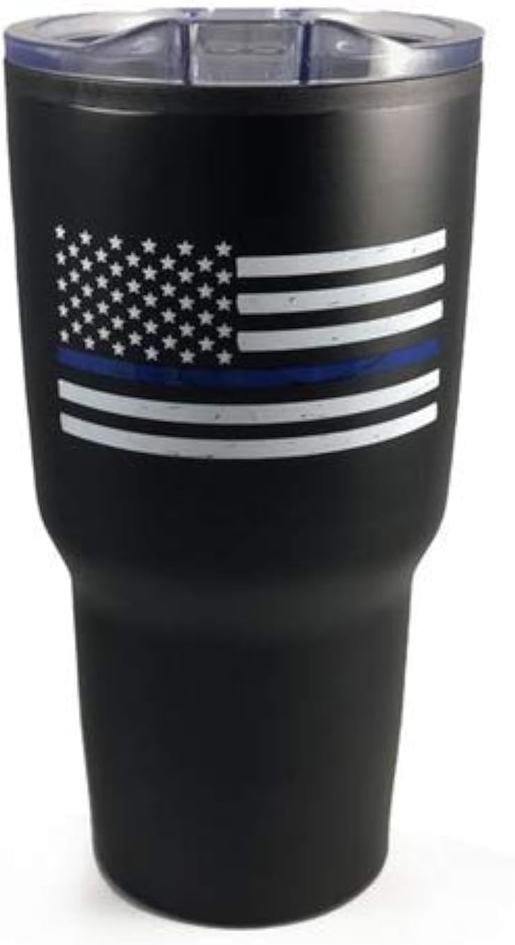 Thin Blue Line Tumbler, 30 oz