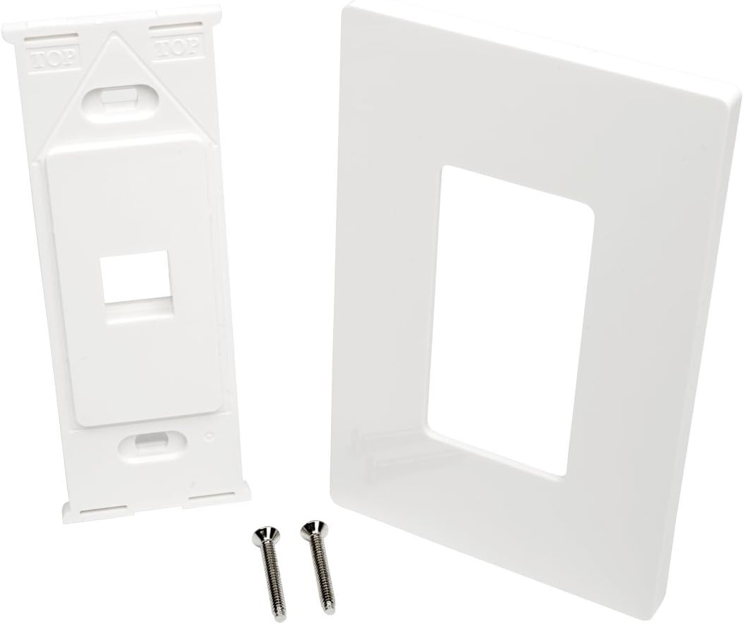 Tripp Lite Single-Gang Universal Keystone Wall Plate (N080 Series), White