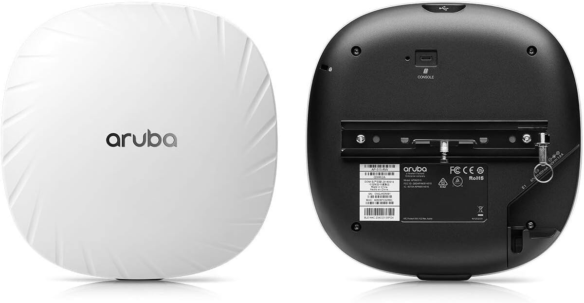 HPE | Q9H63A | Aruba AP-515 (US) Dual Radio 4x4: 4 + 2x2: 2 802.11Ax (4.8Gbps in 5GHz 575Mbps in The 2.4GHz Band) Internal