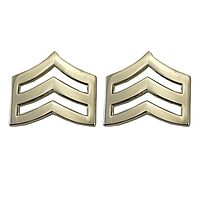 HERO'S PRIDE Metal Sergeant Chevron Rank Insignia Collar Pins